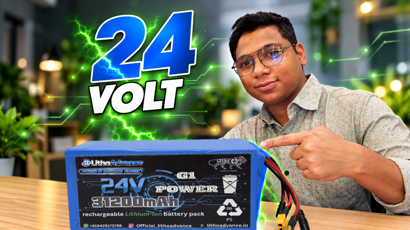 24 Volt Lithium-Ion Battery Pack